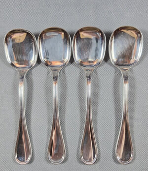 Christofle Albi Silverplate Vintage Ice Cream Spoons Set of 4 France